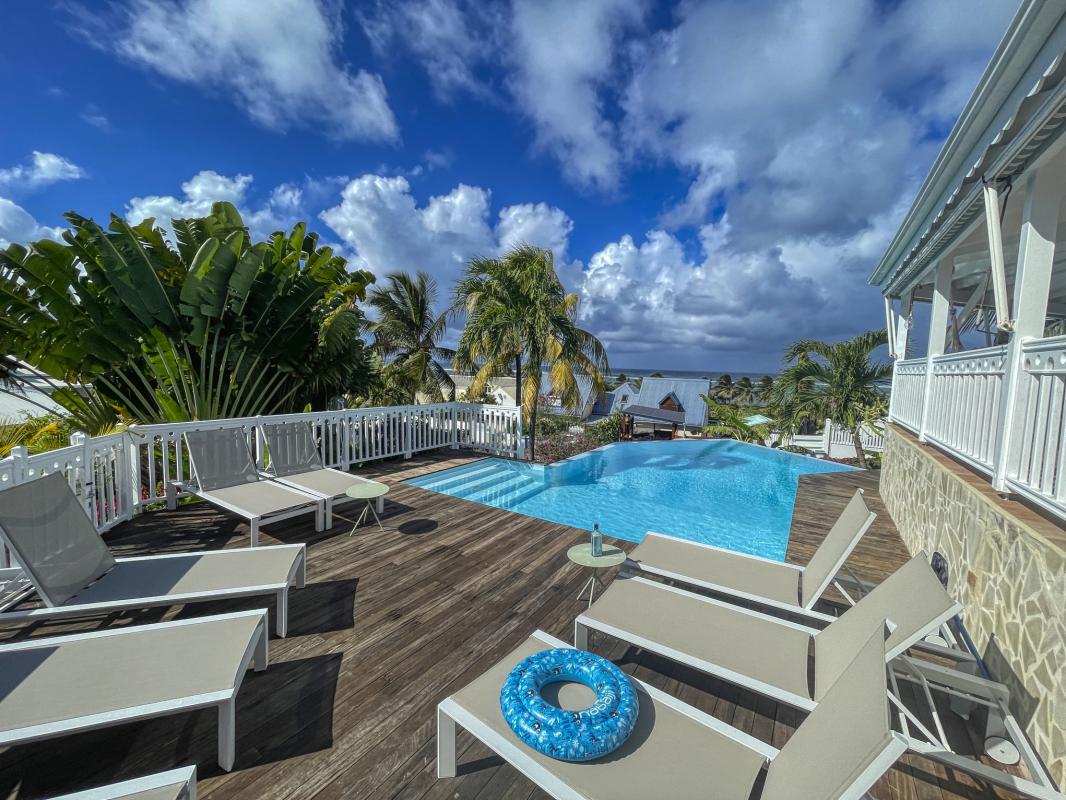 A louer villa vue mer le moule Guadeloupe-Piscine vue mer-6